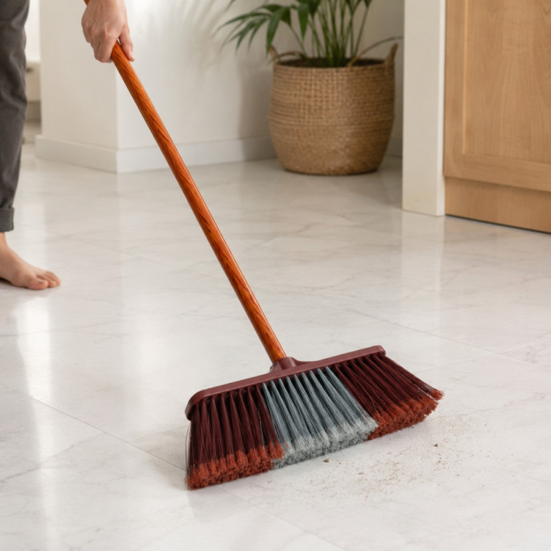 Brown Wooden Broom – Brown (H-130cm X W-30cm)