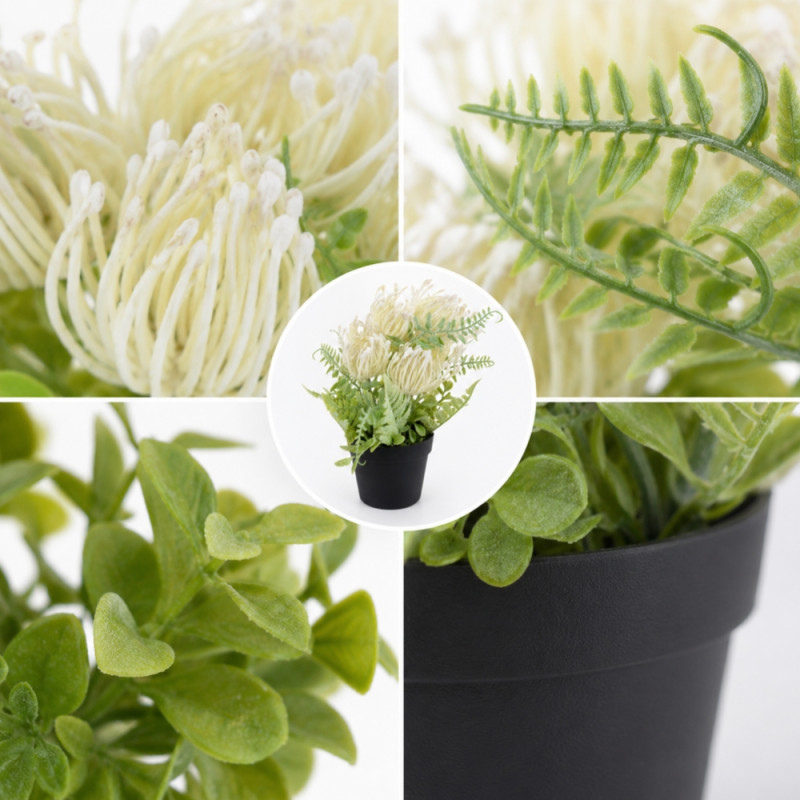39-Piece Artificial Flower Arrangement – Green (H-26cm)
