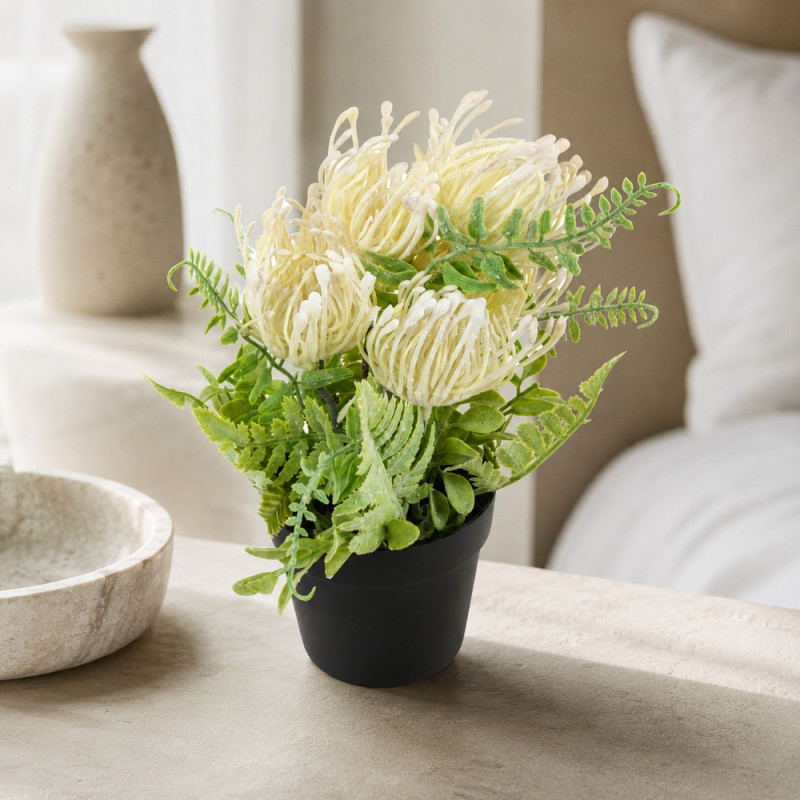 39-Piece Artificial Flower Arrangement – Green (H-26cm)