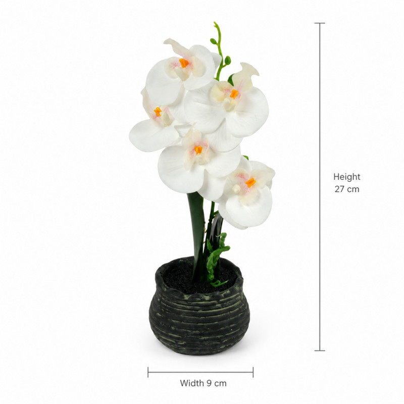 Elegant White Orchid – Artificial Flower