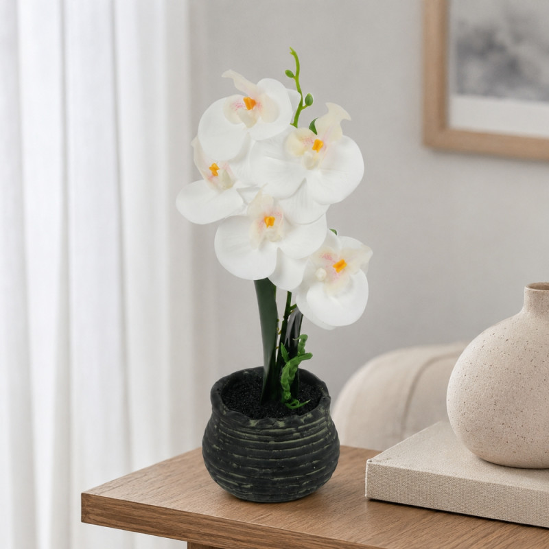Elegant White Orchid – Artificial Flower