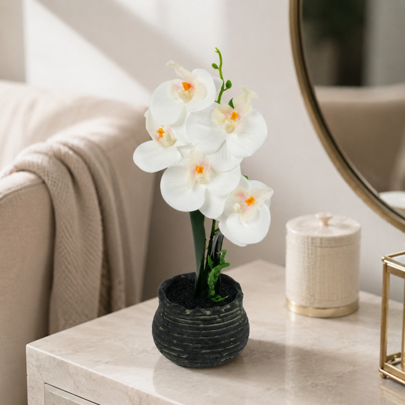Elegant White Orchid – Artificial Flower