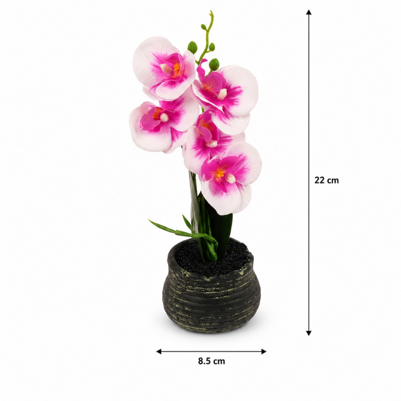 Artificial Orchid in Pot – Pink 