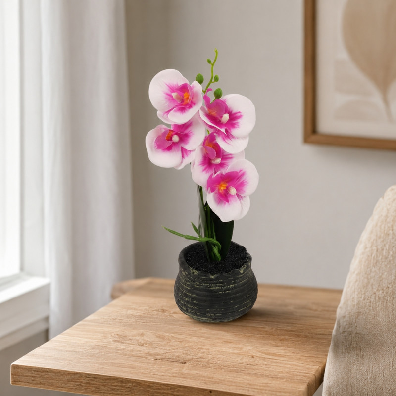 Artificial Orchid in Pot – Pink 