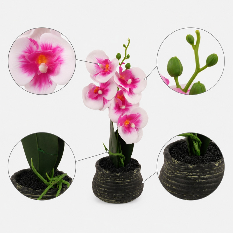 Artificial Orchid in Pot – Pink 