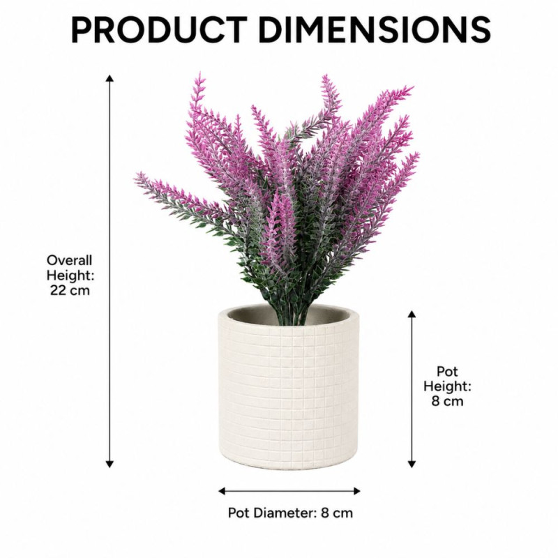 Kiln Fired Artificial Flower Designed for Home Décor &amp; Event Styling – Pink (H-22, W-8 CM)