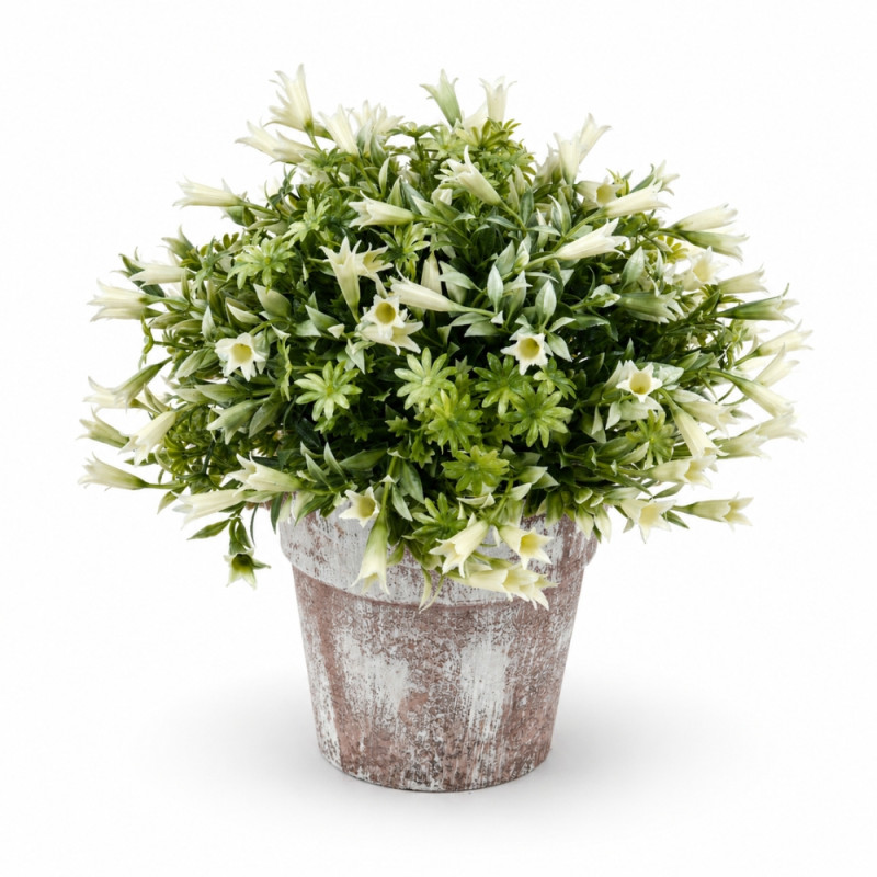 Professional Artificial Foliyaj Flower – Green &amp; Brown Rustic Edition (20cm)