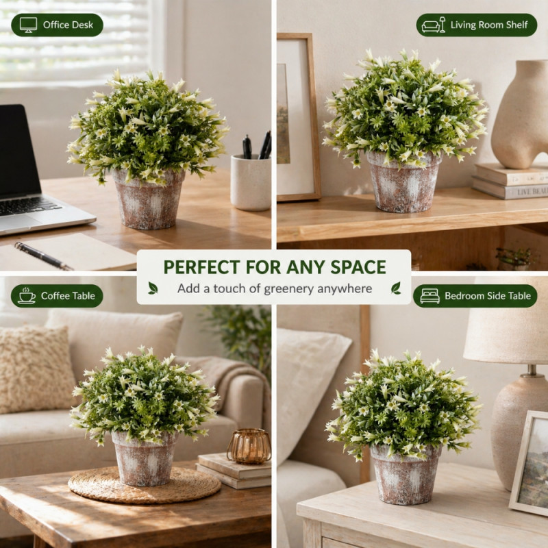 Professional Artificial Foliyaj Flower – Green &amp; Brown Rustic Edition (20cm)