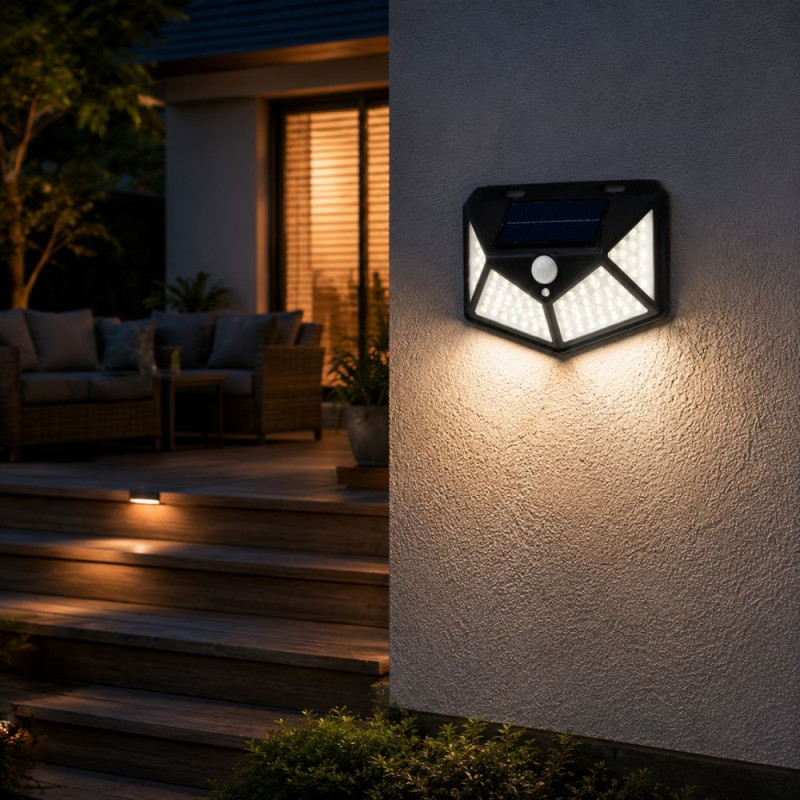 LED Solar Wall Light – White