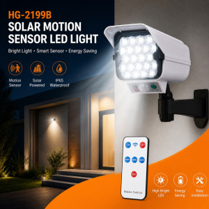 Solar-Powered LED Security Wall Light – Camera-Style Design – White (16cm)