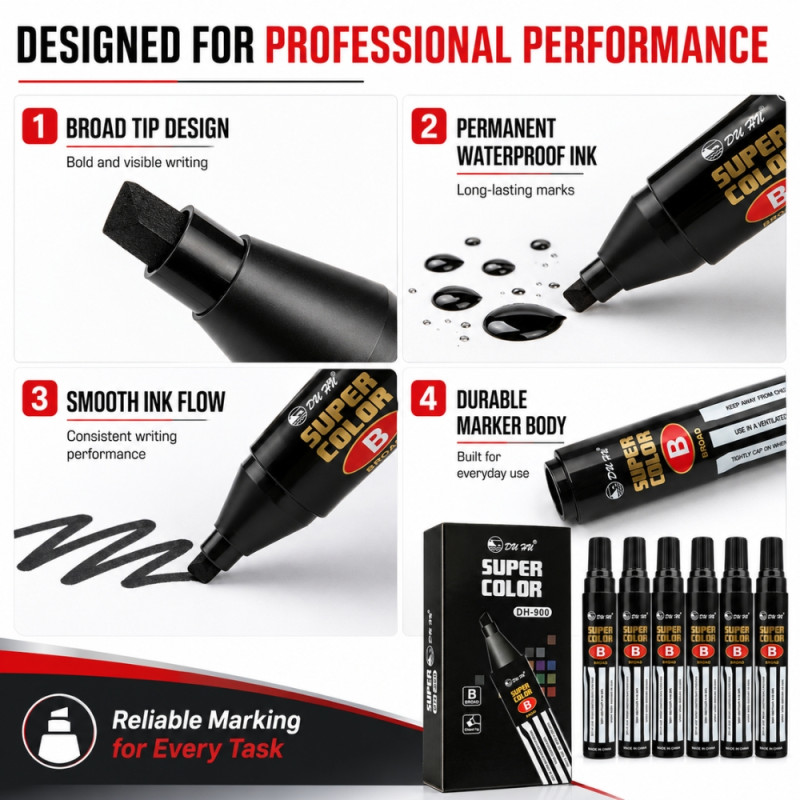 Superior marker – Black Premium Quality (6PCS)
