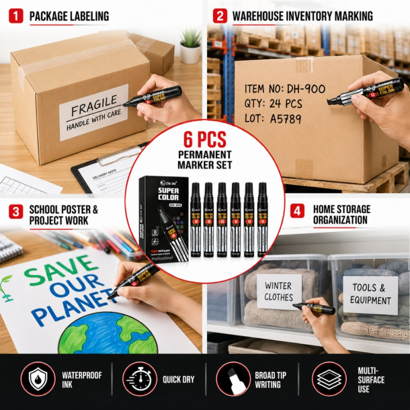 Superior marker – Black Premium Quality (6PCS)