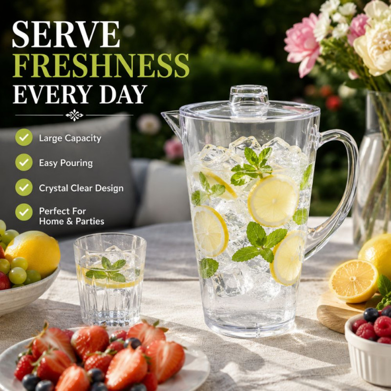 Professional Acrylic Mug – Transparent Premium Quality (15 x 17 cm)