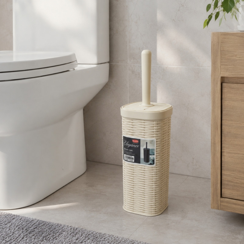 Elegance Toilet Can (H-18.5 cm x W-11.5 cm) – White