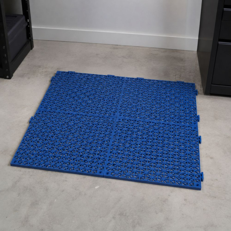 Rubber Interlocking Floor Tiles (29 x 29 cm) – Blue