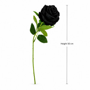 Elegant Black Artificial Rose – Classic Black