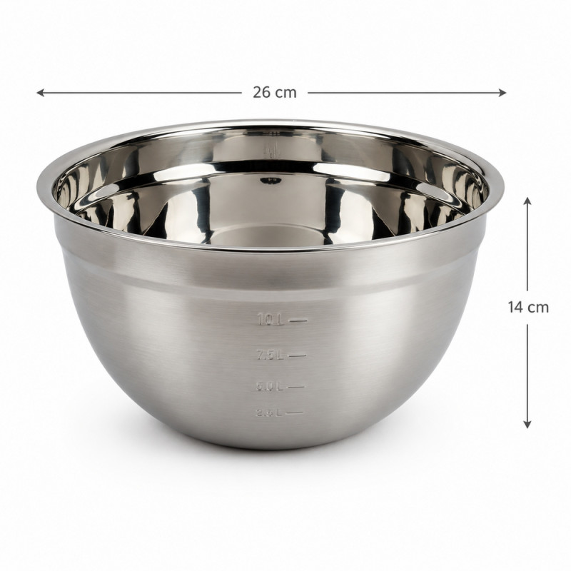 Superior Find Salad Basin Designed for Everyday Cooking &amp; Kitchen Excellence – Stainless Steel (H-14, DIA-26 CM)