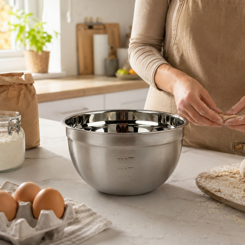 Superior Find Salad Basin Designed for Everyday Cooking &amp; Kitchen Excellence – Stainless Steel (H-14, DIA-26 CM)