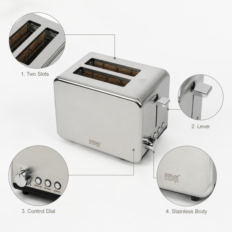 Stainless Steel Slice Toaster