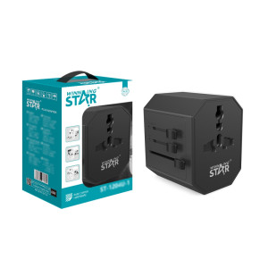 5-in-1 Multi-Universal Travel Adapter – USB-C & Triple USB-A Ports