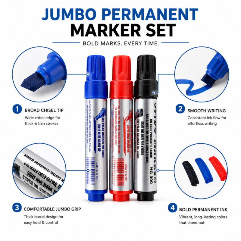 Classic marker – Black Premium Quality (3 PCS)