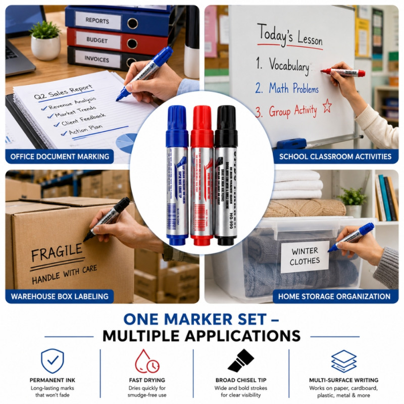 Classic marker – Black Premium Quality (3 PCS)