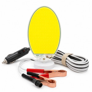 360-Degree Portable LED Work Light Kit for Camping and Emergency Use (15x10cm) – White