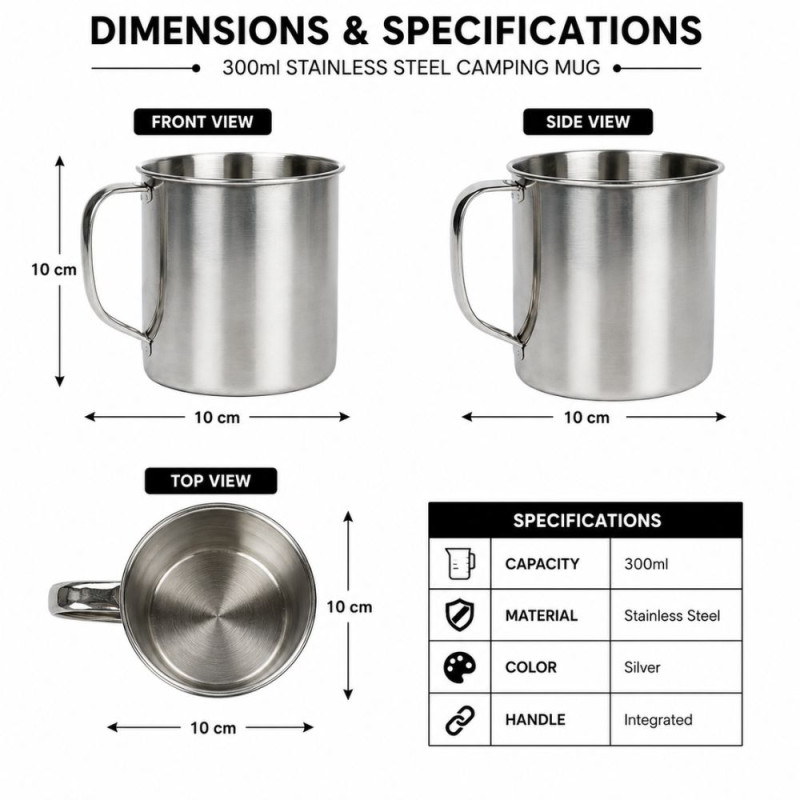 Stylish Cup – Silver Premium Quality (10 x 10 cm)