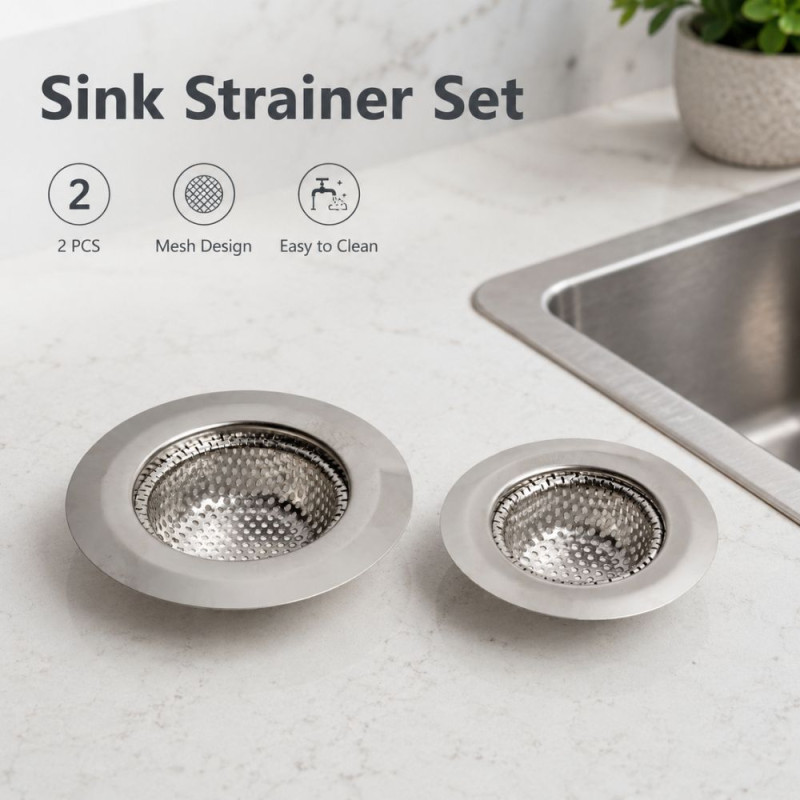 Basin Strainer Set – Silver