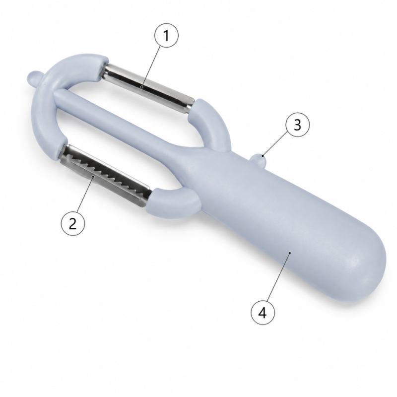 Double-Sided Vegetable Peeler - Stainless Steel