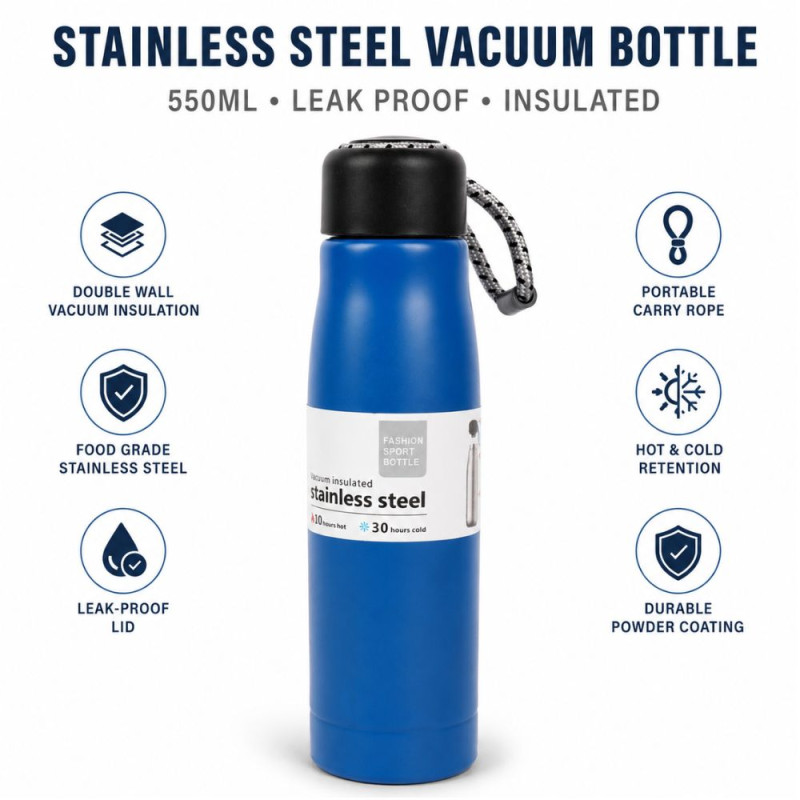 Classic vacuum flask – Black Premium Quality (25.5cm)