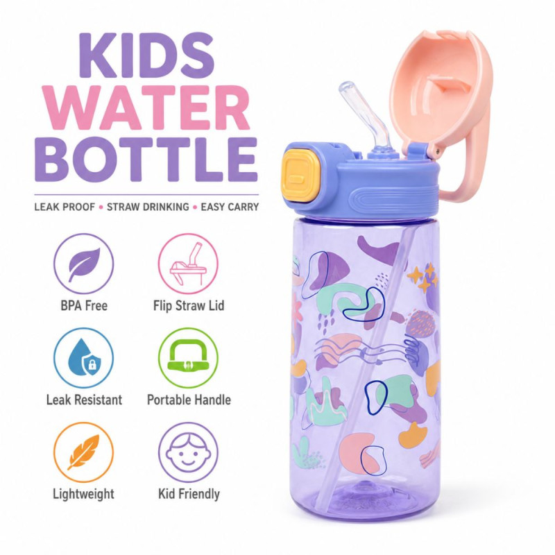 Kids Plastic Water Bottle - 550ml