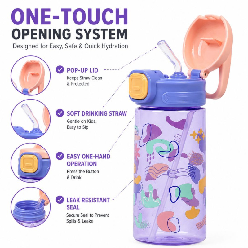 Kids Plastic Water Bottle - 550ml