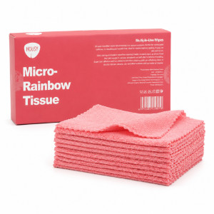 Housy Micro-Rainbow Tissue 20-Pack Disposable Microfiber Wipes – 22.5 x 22.5 cm – Dark Pink