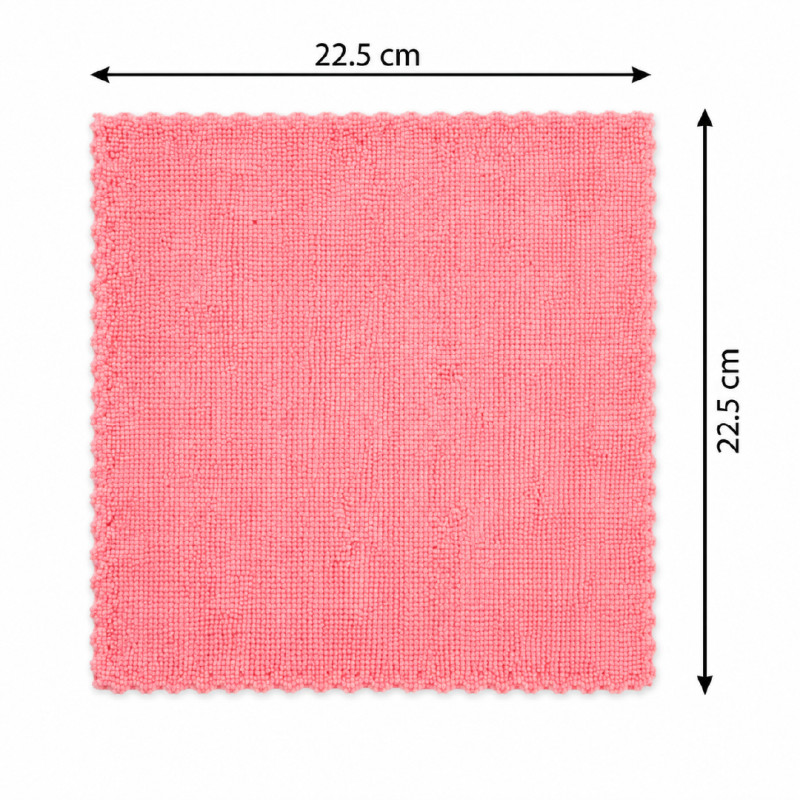 Housy Micro-Rainbow Tissue 20-Pack Disposable Microfiber Wipes – 22.5 x 22.5 cm – Dark Pink