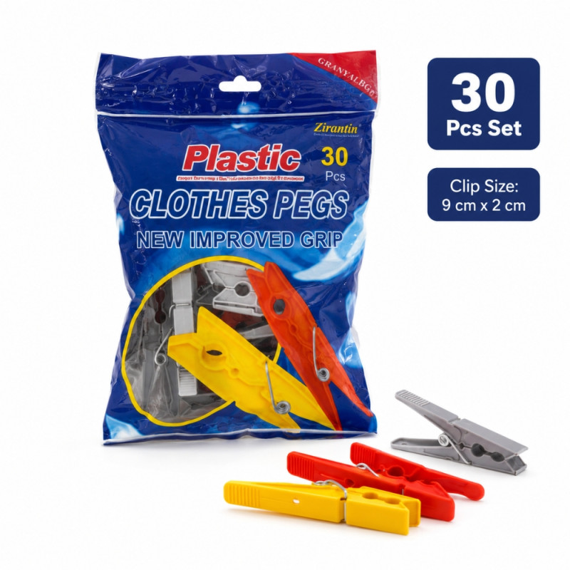 Plastic Clip Plastic Clothes Pegs – Assorted