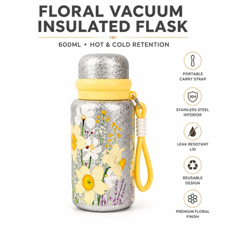Quality vacuum flask – Yellow Premium Quality (19.5 x 7.5 cm)