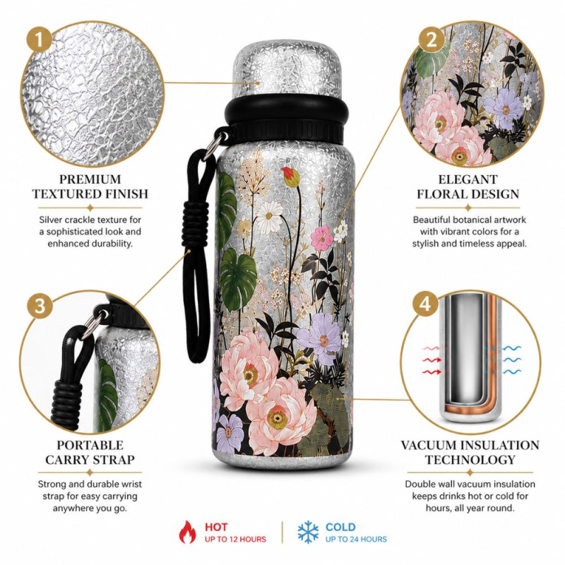 Stylish vacuum flask – Multi colors Premium Quality (24 x 7 cm)