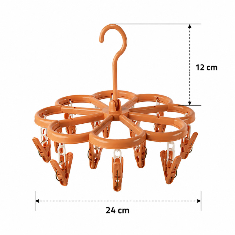 Amber Style Clothes Hanger Designed for Effortless Laundry & Garment Care – Orange (H-12, W-24 CM)