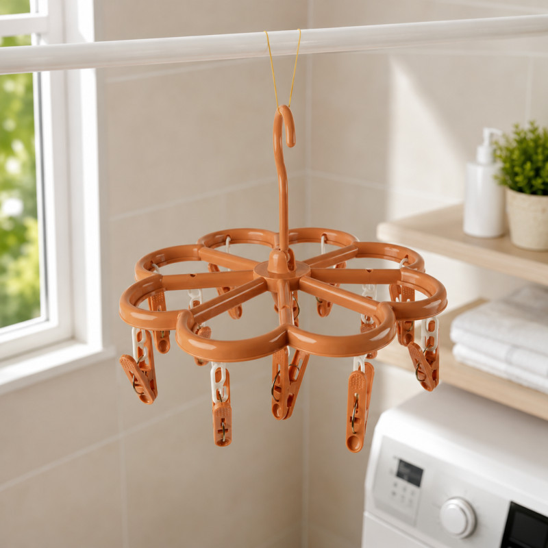 Amber Style Clothes Hanger Designed for Effortless Laundry & Garment Care – Orange (H-12, W-24 CM)