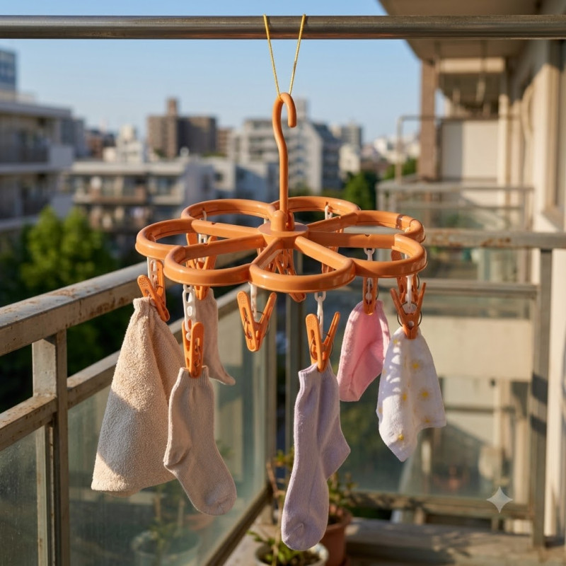 Amber Style Clothes Hanger Designed for Effortless Laundry & Garment Care – Orange (H-12, W-24 CM)