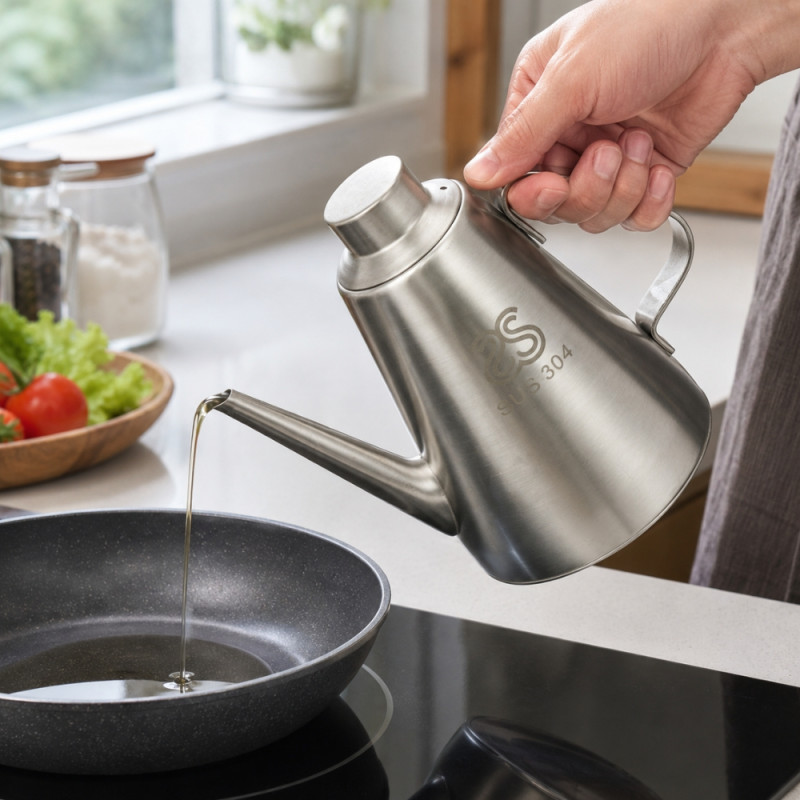 Stainless Steel Oil Strainer – Silver