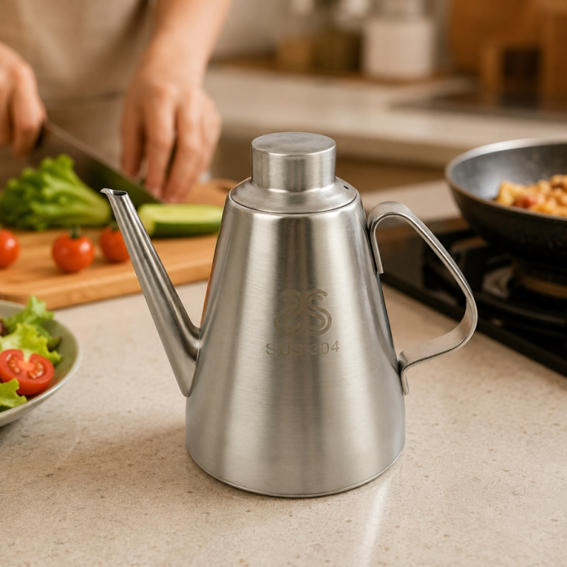 Stainless Steel Oil Strainer – Silver