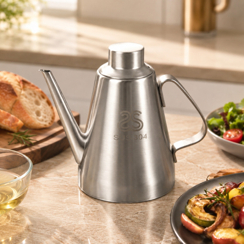 Stainless Steel Oil Strainer – Silver