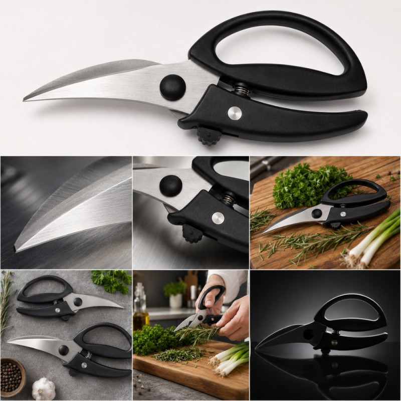 Deluxe SCEISSOR J – Silver Black Premium Quality (23cm)