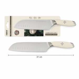 Cream Santoku Knife