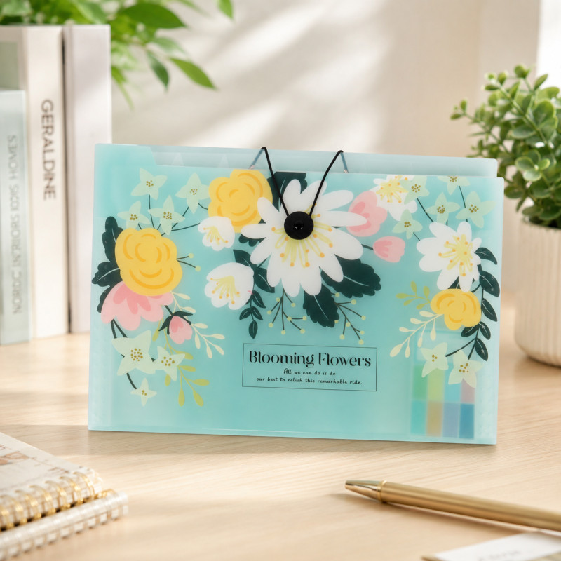 Rich Grace File Folder Designed for Everyday Convenience – Light Blue (H-24, W-33 CM)
