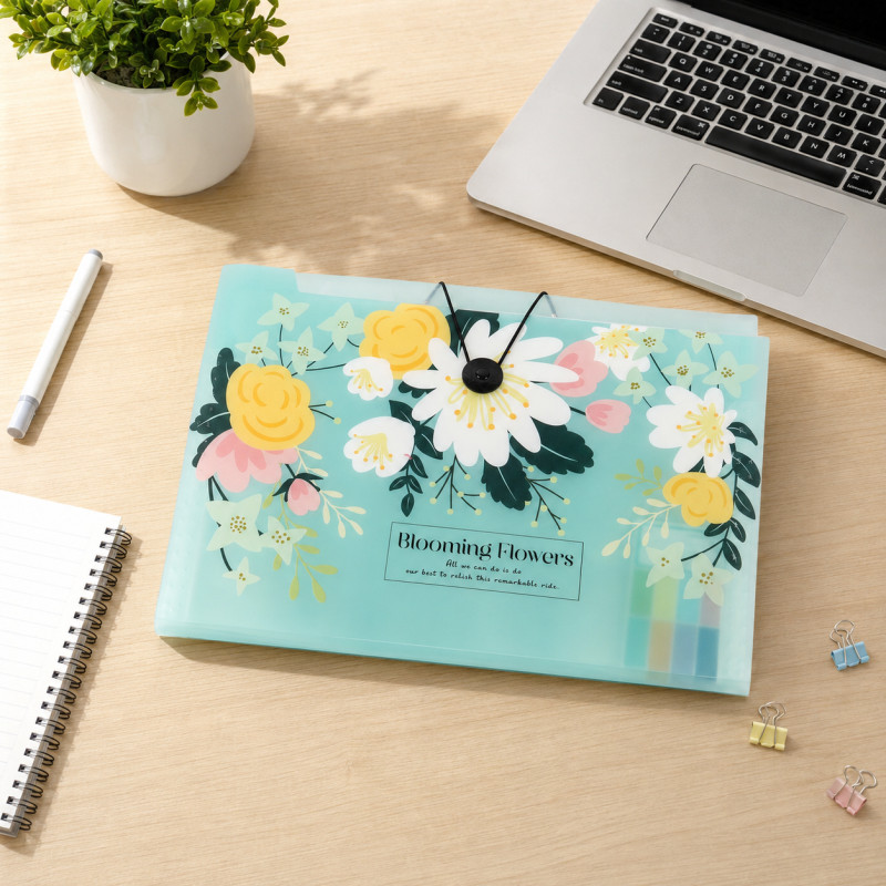 Rich Grace File Folder Designed for Everyday Convenience – Light Blue (H-24, W-33 CM)