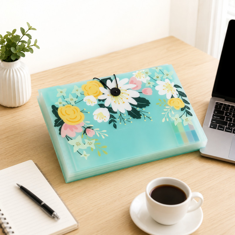 Rich Grace File Folder Designed for Everyday Convenience – Light Blue (H-24, W-33 CM)