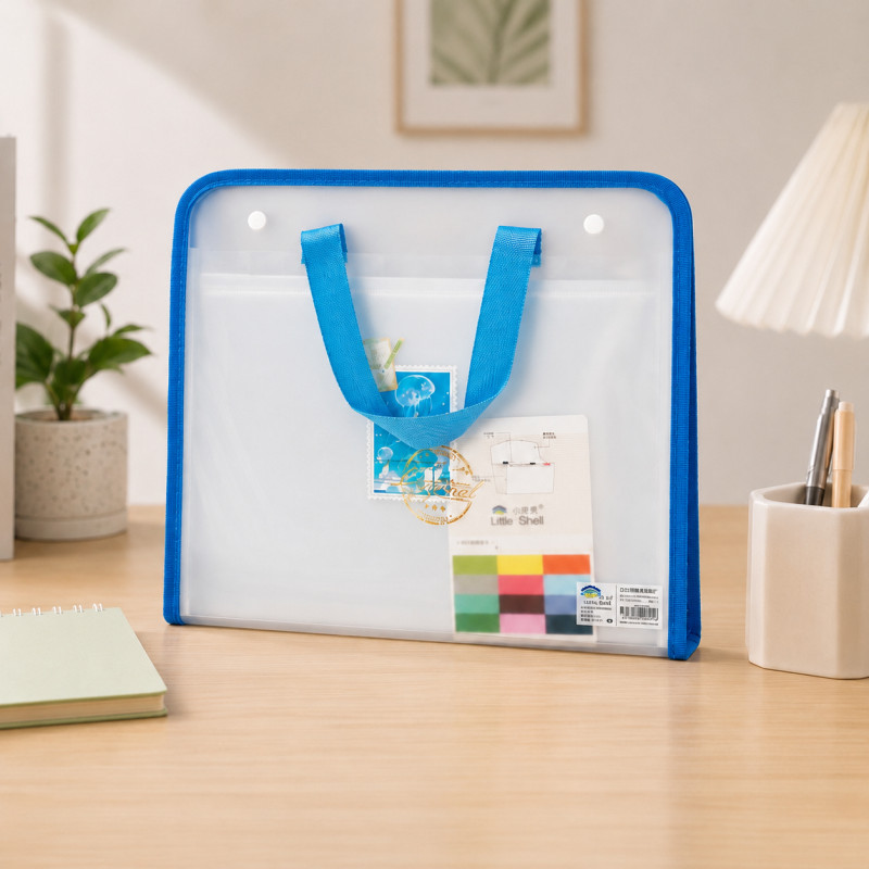 Soft Craft File Bag Designed for Everyday Convenience – Blue (W-32.6 CM)